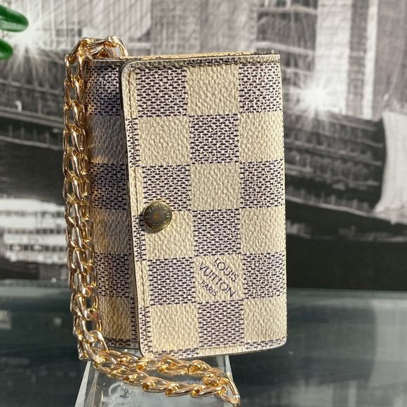 Louis Vuitton Accessories - Authentic Louis Vuitton Damier Azur Key Card Holder